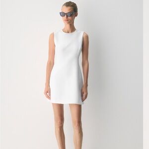 Babaton White Sleeveless Mini Sheath Dress